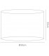 Round Shade Medium Sheer Weave Fabric Black 300mm x 220mm - 3