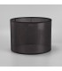 Round Shade Large Sheer Weave Fabric Black 350mm x 250mm - 2