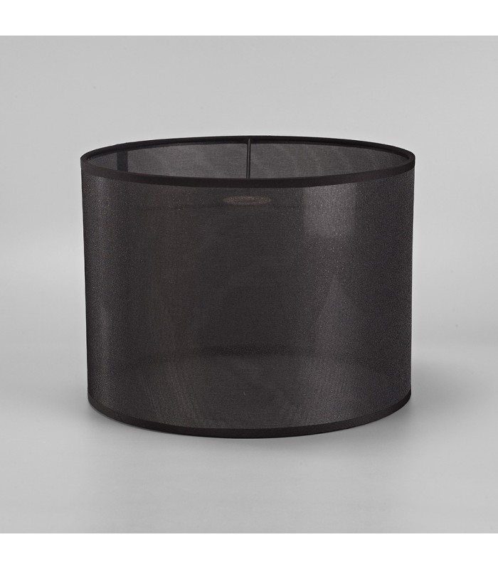 Round Shade Large Sheer Weave Fabric Black 350mm x 250mm - 2