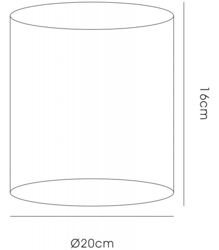 Round Fabric Shade Ivory Cream 200 x 160mm - 3