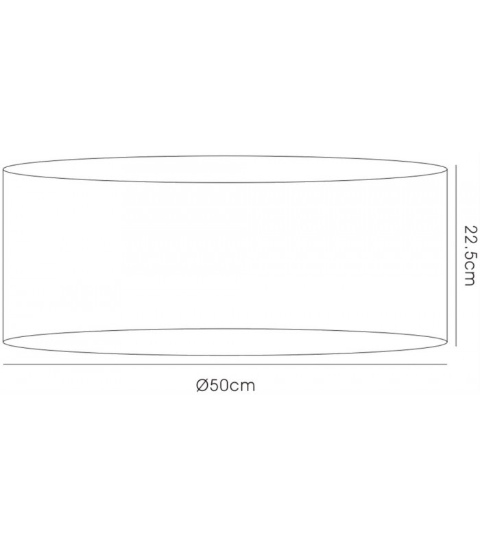 Round Fabric Shade Ivory Cream 500 x 225mm - 3