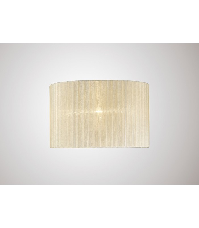Round Organza Shade Cream 360mm x 230mm, Suitable For Table Lamp - 2