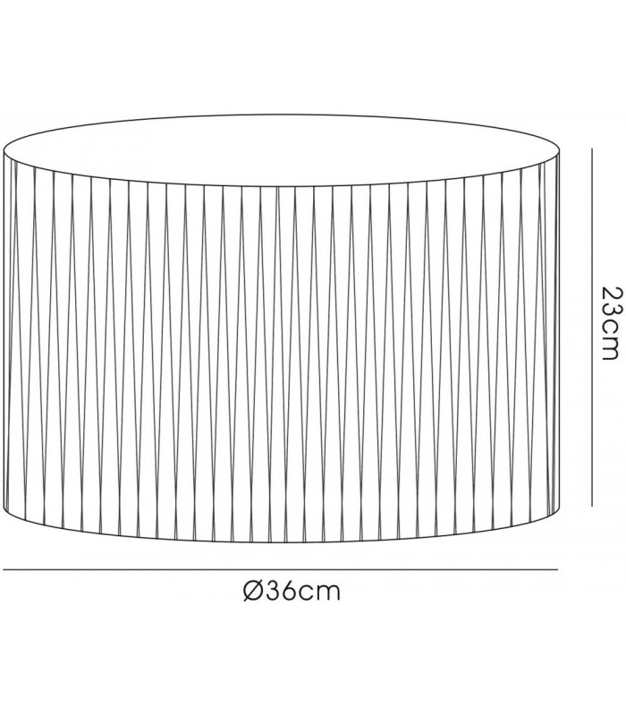 Round Organza Shade Cream 360mm x 230mm, Suitable For Table Lamp - 3