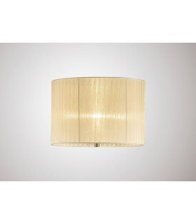 Round Organza Shade Cream 380mm x 260mm, Suitable For Floor Lamp - 2