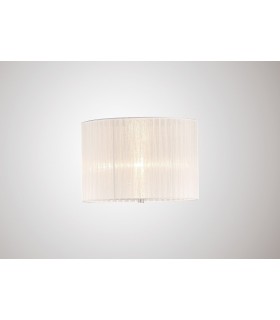 Round Organza Shade White 360mm x 230mm, Suitable For Table Lamp - 2