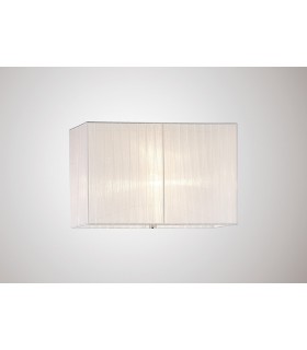 Rectangle Organza Shade, 400x210x260mm, Cream, White, For Floor Lamp - 2
