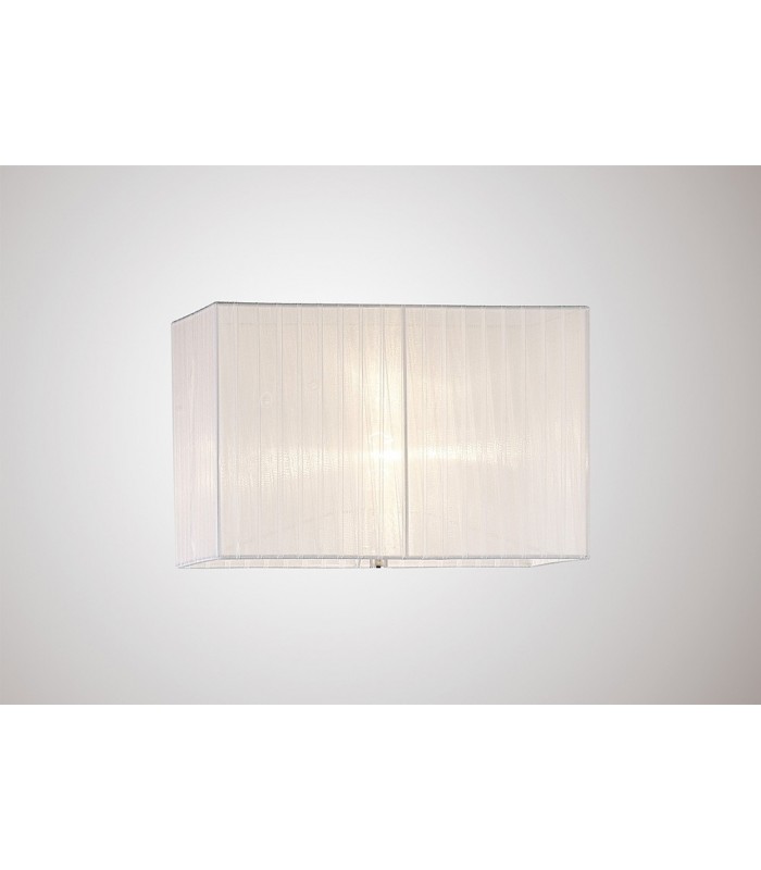 Rectangle Organza Shade, 400x210x260mm, Cream, White, For Floor Lamp - 2