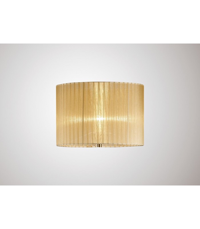 Round Organza Shade Soft Bronze 380mm x 260mm, Suitable For Floor Lamp - 2