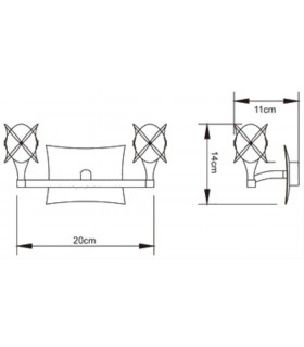 Wall Lamp Switched 2 Light G9, Satin Nickel - 2