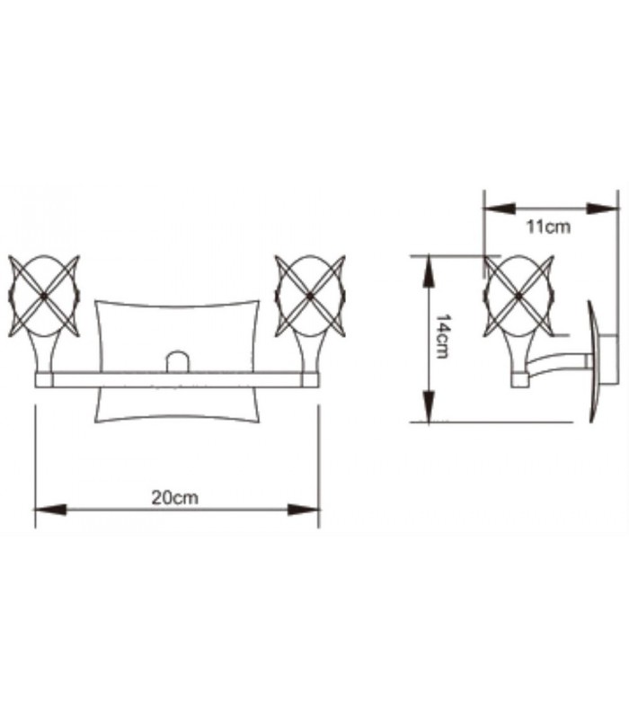 Wall Lamp Switched 2 Light G9, Satin Nickel - 2