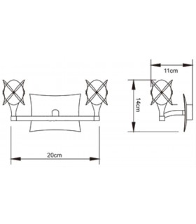Wall Lamp Switched 2 Light G9, Antique Brass - 2
