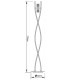 Floor Lamp 2 Light G9, Antique Brass - 2
