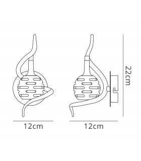 Wall Lamp Switched 1 Light G9, Polished Brass - 2