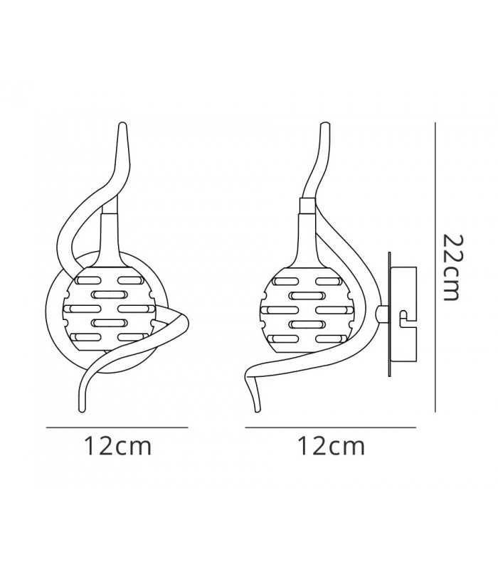 Wall Lamp Switched 1 Light G9, Polished Brass - 2
