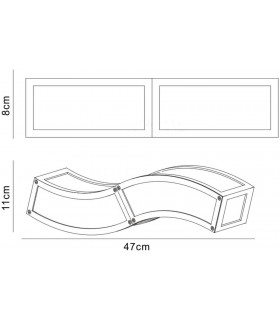 E27 Flush Wall Lamp 2 Light E27, Polished Chrome, White Acrylic - 2
