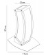 E27 Table Lamp 1 Light E27, Polished Chrome, White Acrylic - 2