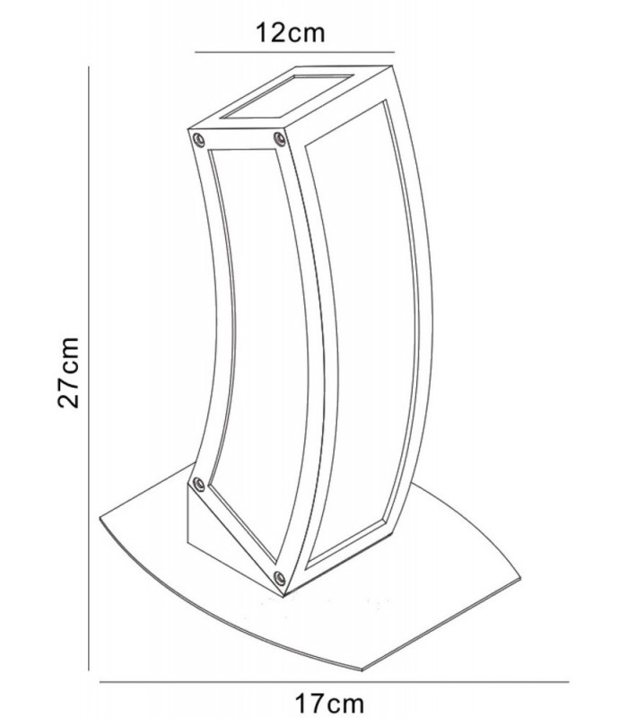 E27 Table Lamp 1 Light E27, Polished Chrome, White Acrylic - 2