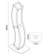E27 Table Lamp 2 Light E27, Polished Chrome, White Acrylic - 2