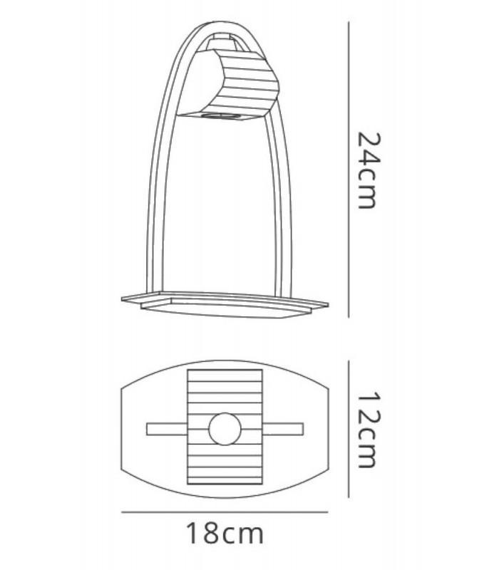 Large Table Lamp 1 Light G9, Polished Chrome - 2