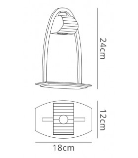 Table Lamp 1 Light G9, French Gold - 2