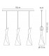 Ceiling Pendant 3 Light E27 Line, Satin Nickel - 2