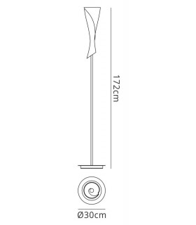 Floor Lamp 1 Light E14, Satin Nickel - 2