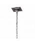 Ceiling Pendant 5 Light E14, Polished Chrome with Black Shades - 3