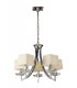 Ceiling Pendant 5 Light E14, Polished Chrome with Black Shades - 4