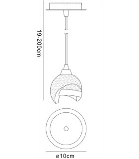 Ceiling Pendant 1 Light G9, Polished Chrome - 2