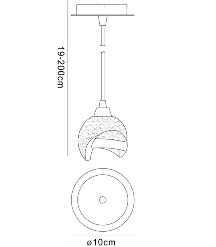 Ceiling Pendant 1 Light G9, Polished Chrome - 2