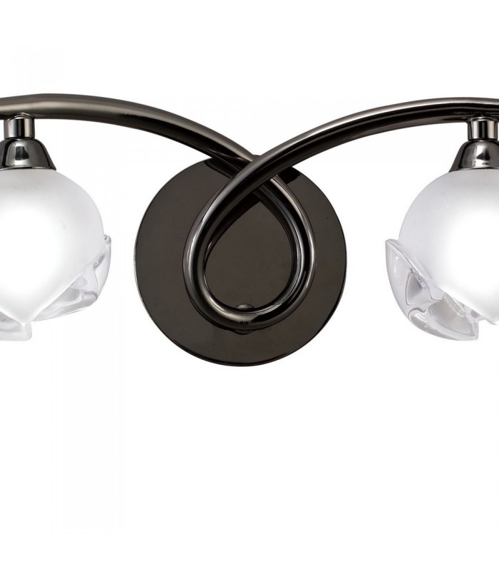 Wall Lamp Switched 2 Light G9, Black Chrome - 4