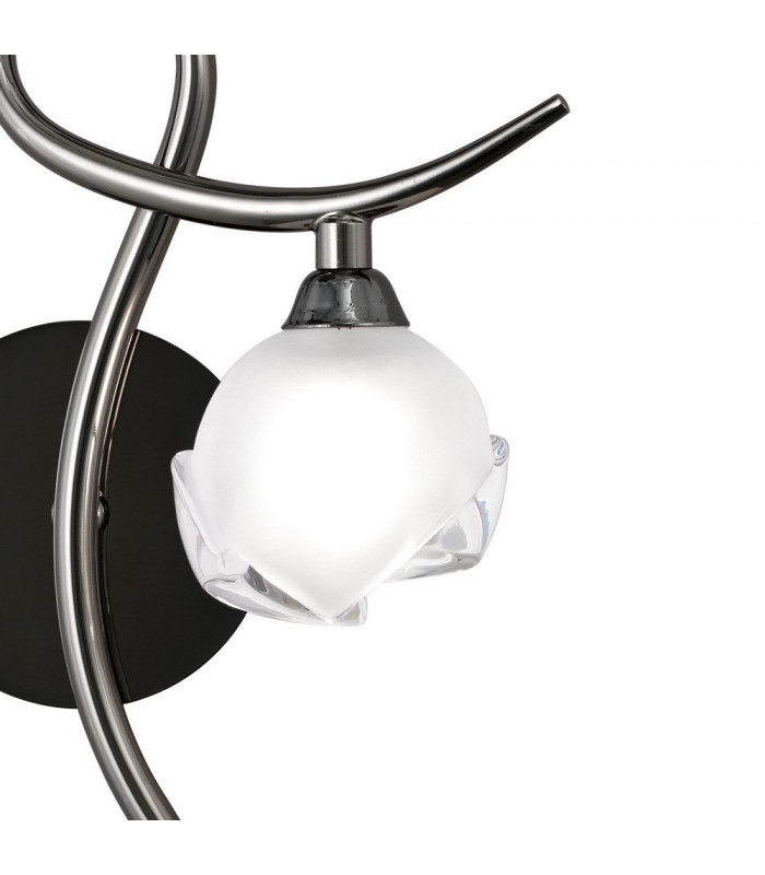 Wall Lamp Right Switched 1 Light G9, Black Chrome - 3