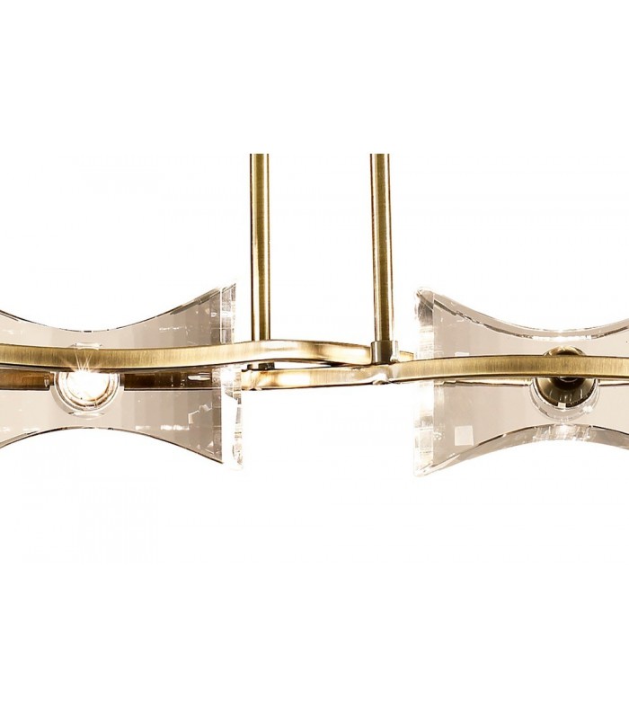 Telescopic 4 Light G9 Line, Antique Brass - 6