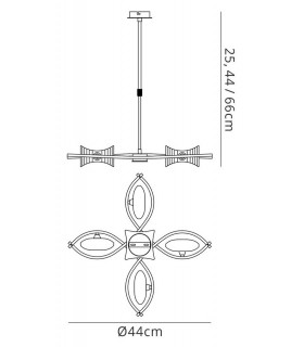 Telescopic Semi Flush Convertible 4 Light G9, Polished Chrome - 2
