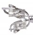 Telescopic Semi Flush Convertible 4 Light G9, Polished Chrome - 7