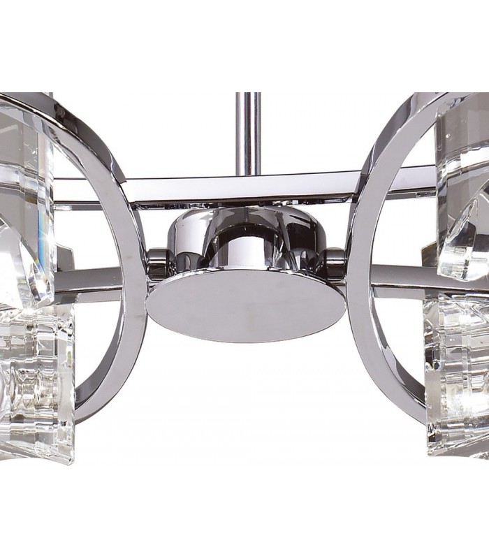 Telescopic Semi Flush Convertible 4 Light G9, Polished Chrome - 8