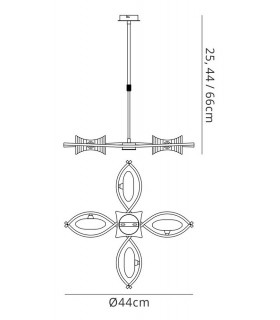 Telescopic Semi Flush Convertible 4 Light G9, Antique Brass - 2