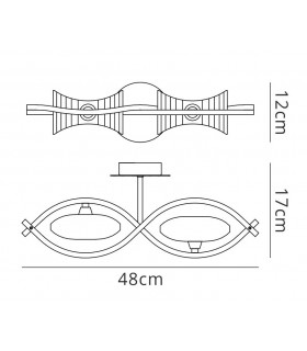 Wall Lamp Switched 2 Light G9, Antique Brass - 2