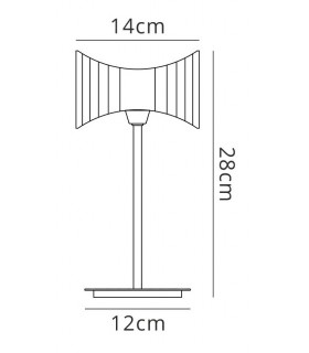 Table Lamp 1 Light G9 Sraight Frame, Antique Brass - 2