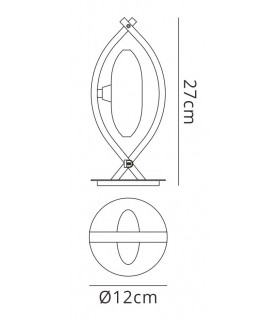 Table Lamp 1 Light G9 Looped Frame, Polished Chrome - 2
