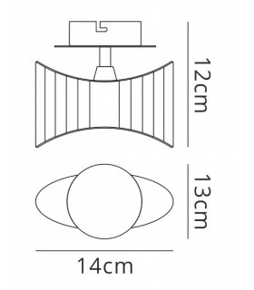 Surface Mounted Ceiling 1 Light G9, Polished Chrome - 2