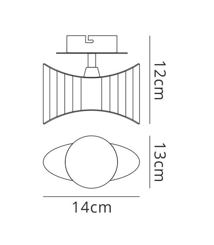 Surface Mounted Ceiling 1 Light G9, Polished Chrome - 2