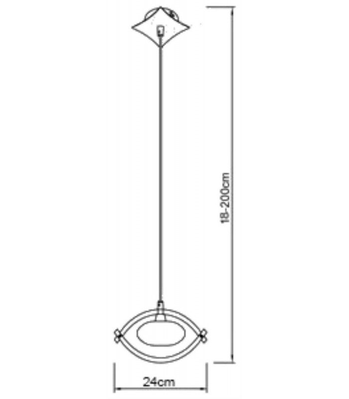 Ceiling Pendant 1 Light G9, Polished Chrome - 2