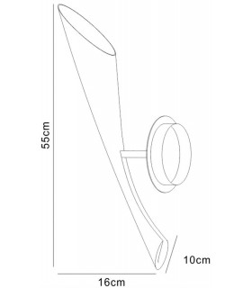 Wall Lamp Switched 1 Light E27, Gloss White, White Acrylic, Polished Chrome - 2