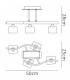 Semi Flush Ceiling 4 Light G9, Antique Brass - 2