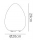 Egg Table Lamp 1 Light E27 Outdoor IP65, Opal White - 2