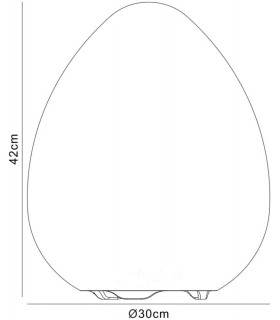 Egg Table Lamp Large Induction LED RGB Outdoor IP65, 120lm, Opal White - 2