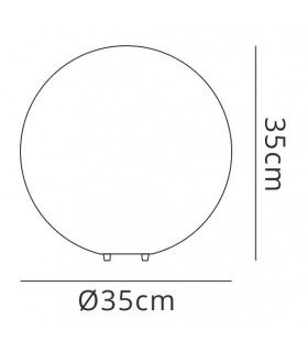 Globe Table Lamp 1 Light E27 Small Outdoor IP65, Opal White - 2