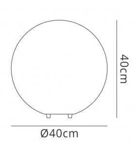 Globe Table Lamp 1 Light E27 Medium Outdoor IP65, Opal White - 2