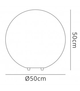 Globe Table Lamp 1 Light E27 Large Outdoor IP65, Opal White - 2